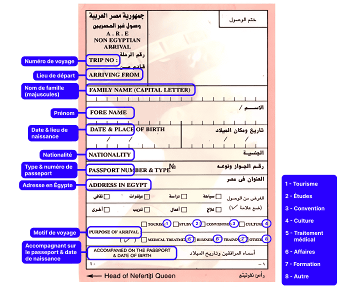 karte entree egypte
