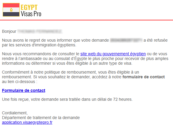 visa egypte email refusé visa egypte email refusé